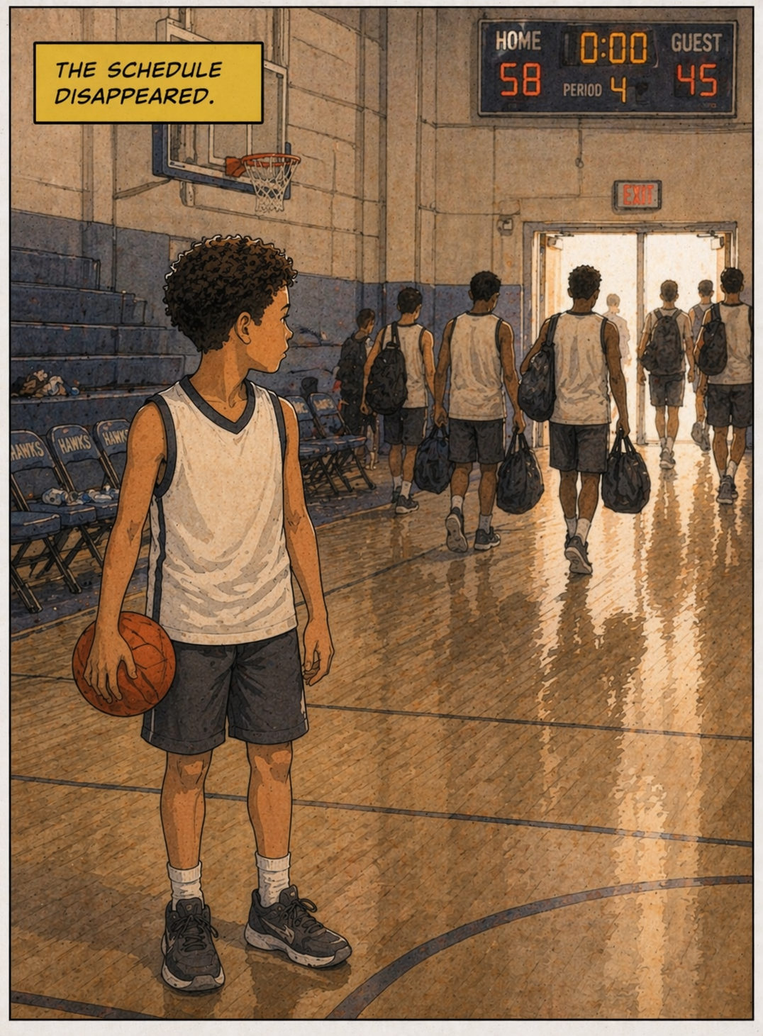 The schedule disappeared